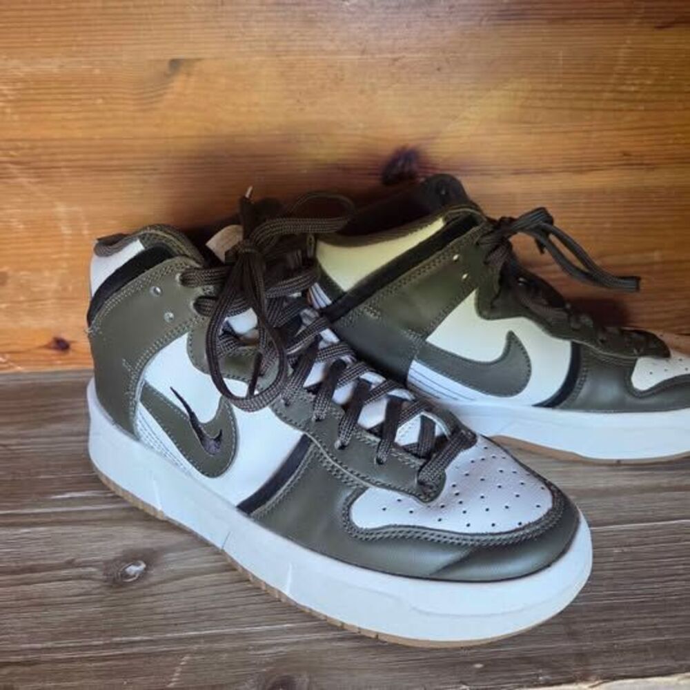 Womens Nike Dunk High Up Cargo Khaki Dark Green